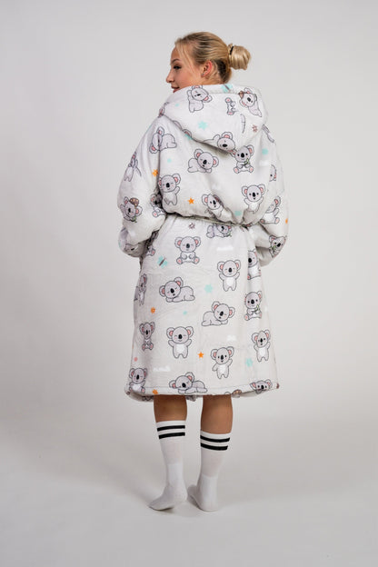Silver Grey Koala Robe