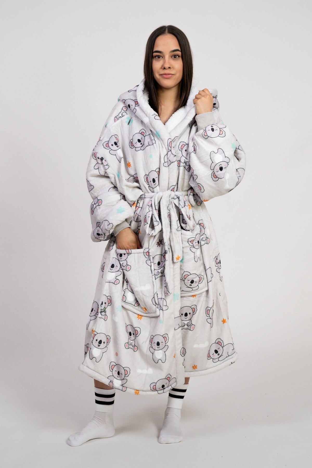 Silver Grey Koala Robe