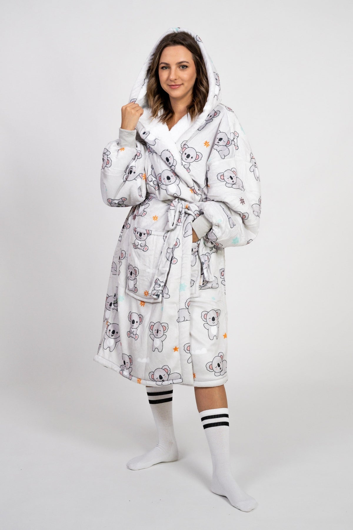 Silver Grey Koala Robe