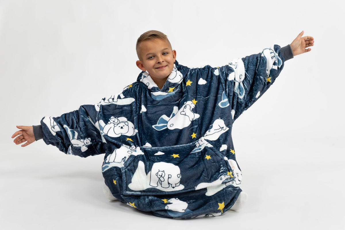 Navy Polar Bear Puló (Kids)