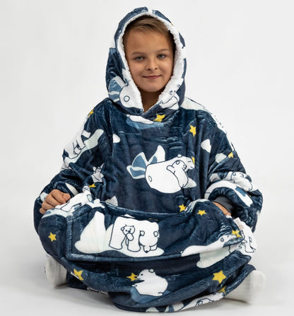 Navy Polar Bear Puló (Kids)