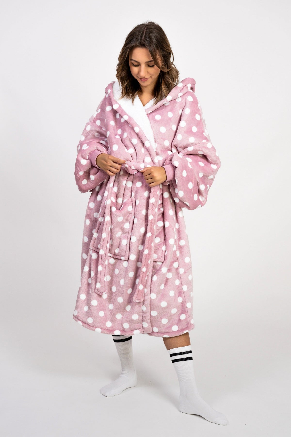 Hot Pink Polka Dot Robe