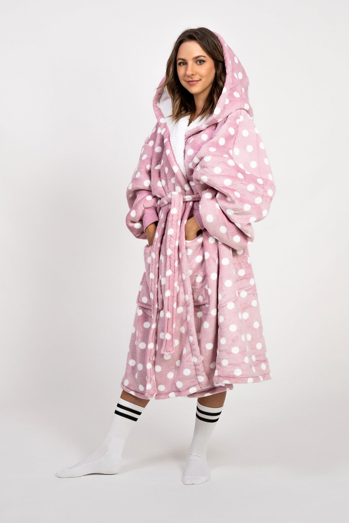 Hot Pink Polka Dot Robe