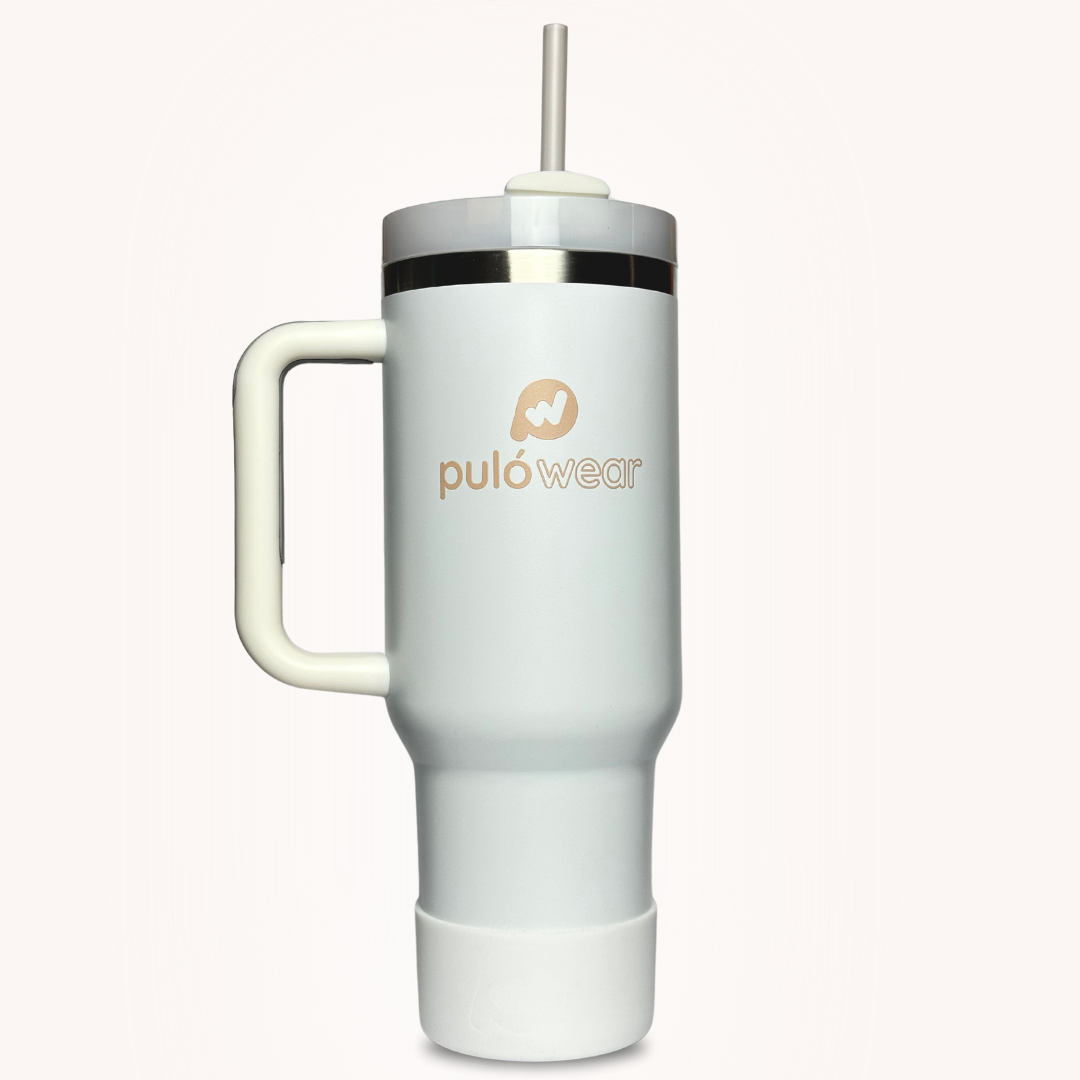PulóWear Stainless Steel Tumbler – Snow White