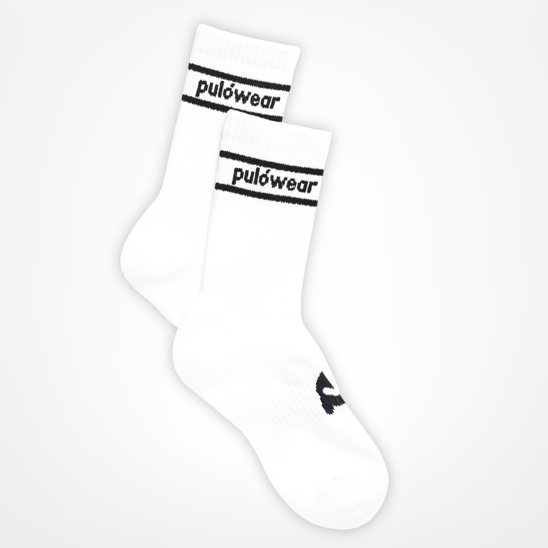 PulóWear Socks – White with Lettering