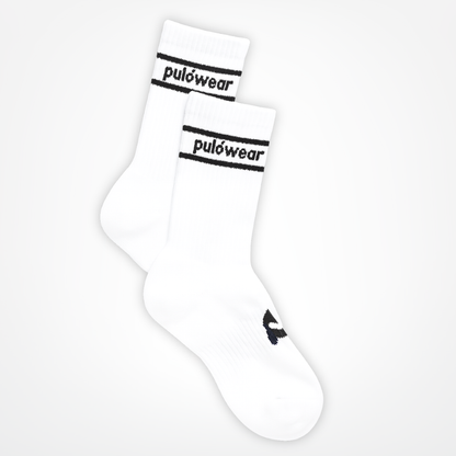 PulóWear Socks – White with Lettering