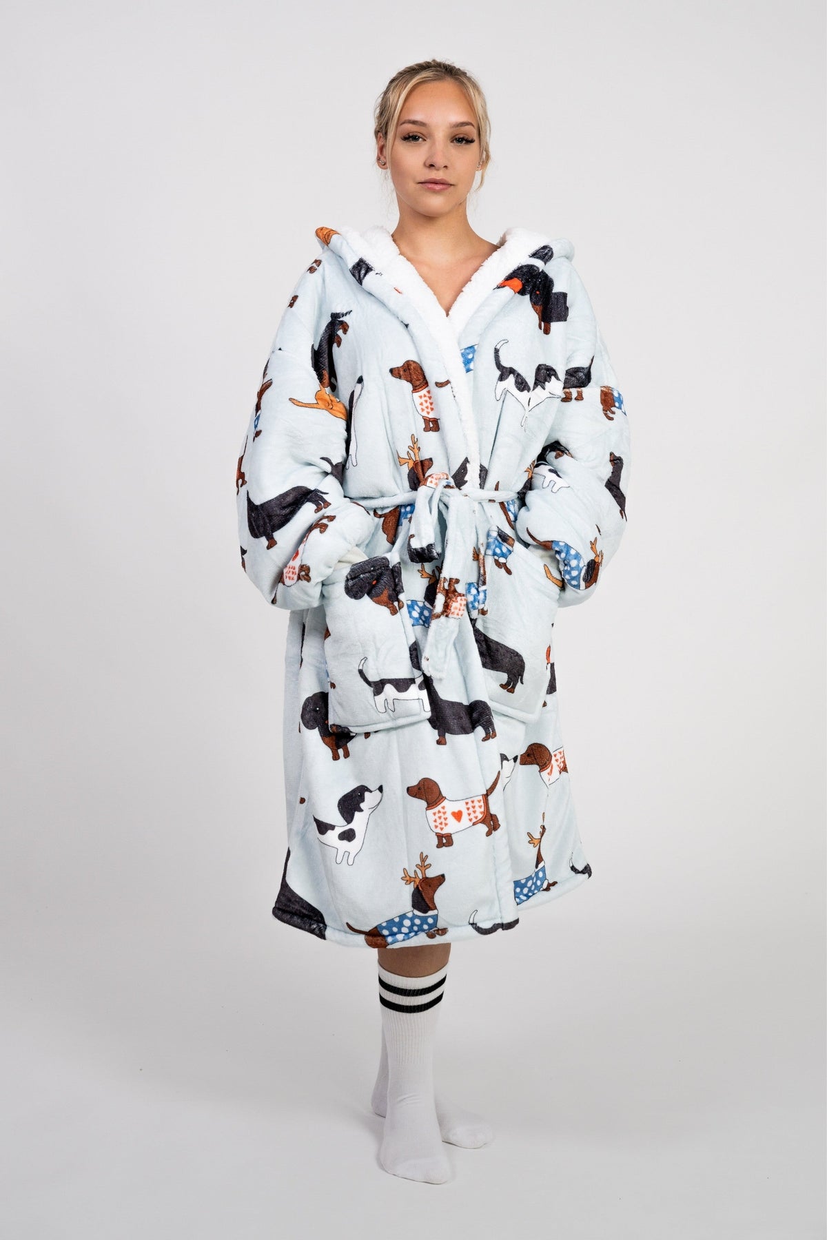 Blue Dachshund Robe