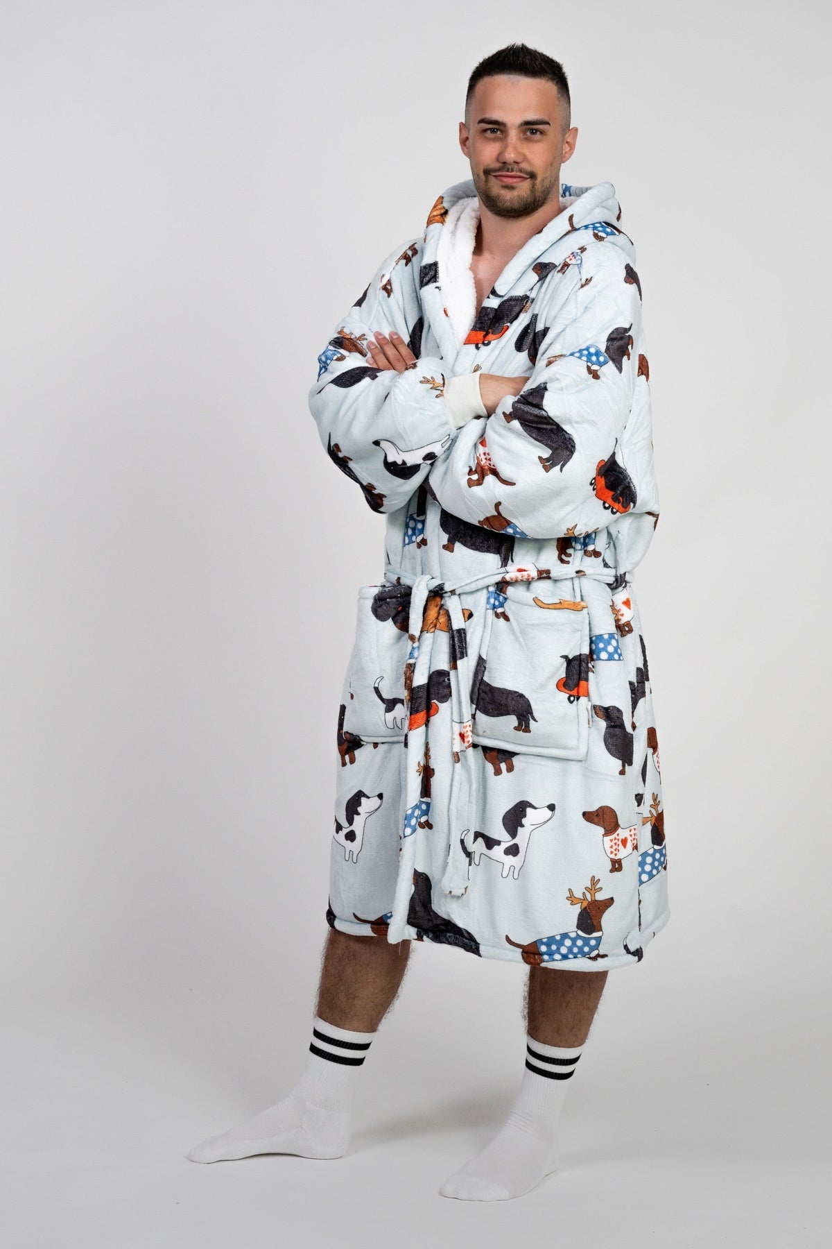 Blue Dachshund Robe