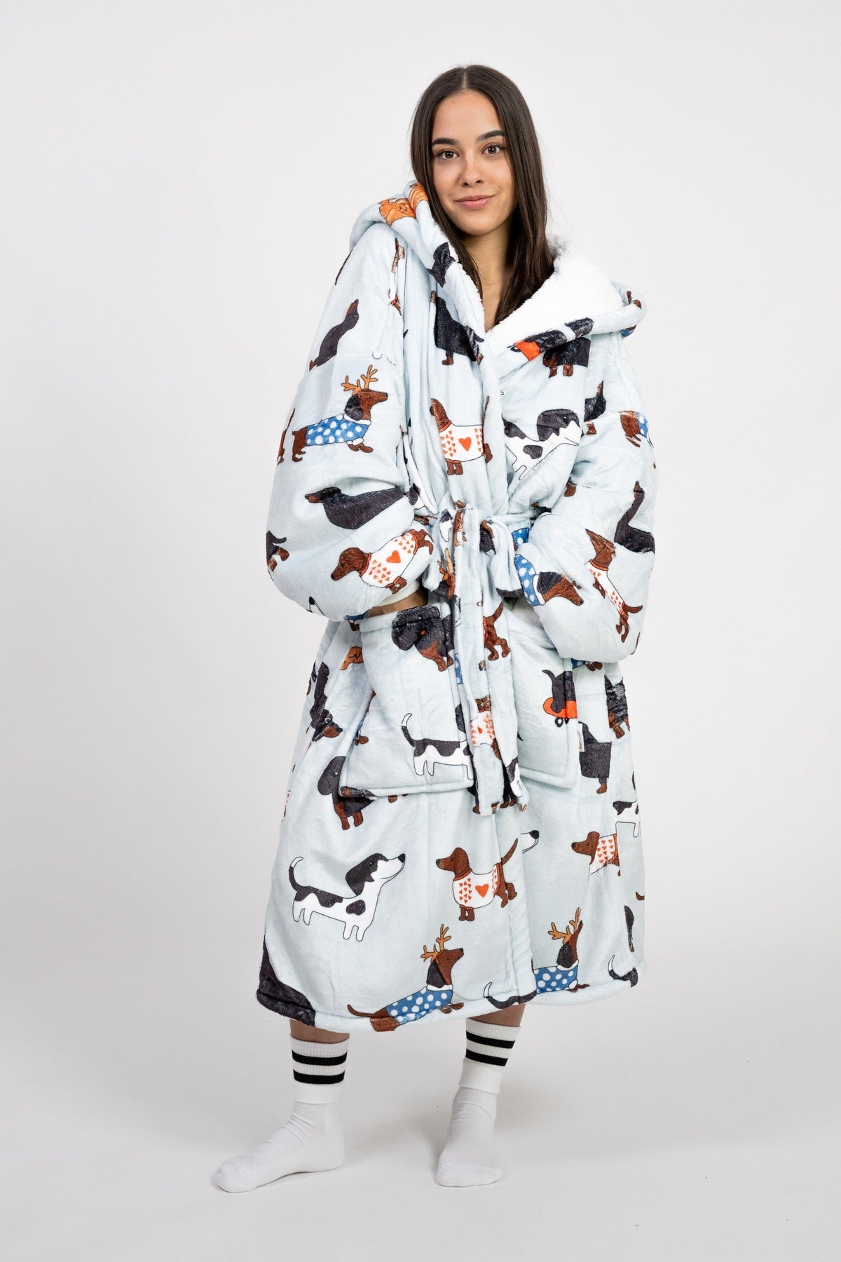 Blue Dachshund Robe