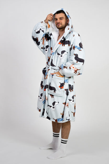 Blue Dachshund Robe