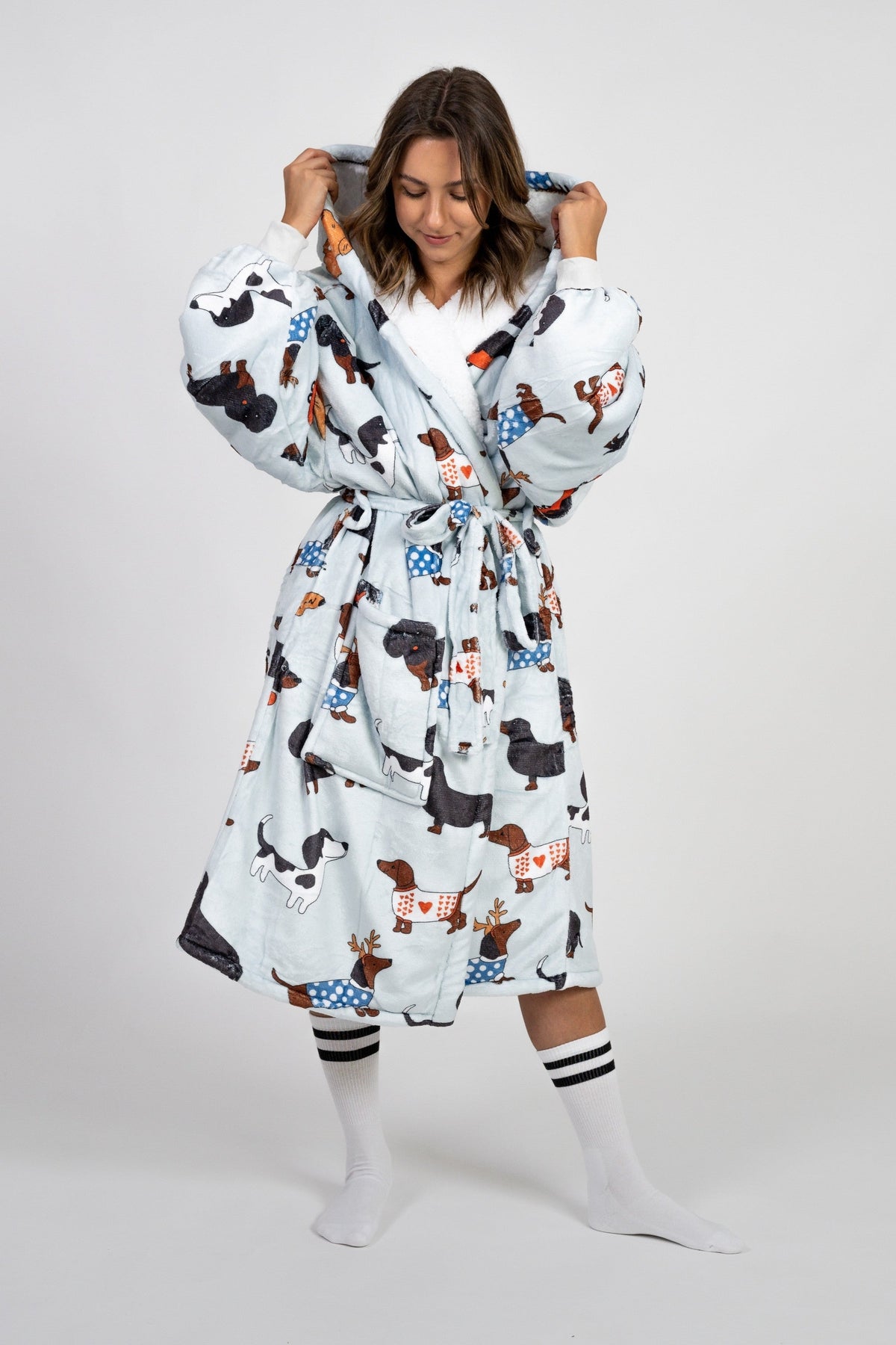 Blue Dachshund Robe