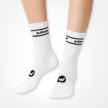PulóWear Socks – White with Lettering
