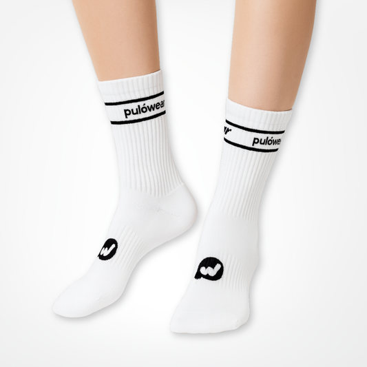 PulóWear Socks – White with Lettering